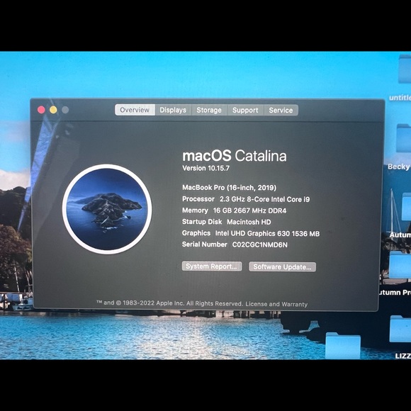 2019 16inch MacBook